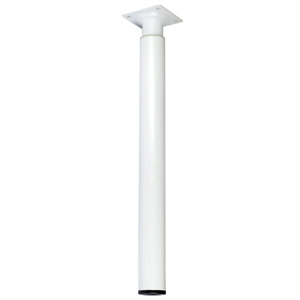 Pied réglable pour table basse en acier blanc H. 30 à 50 cm