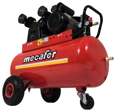 MECAFER Compresseur 3CV 10 bars bicylindre V fonte - vue 1