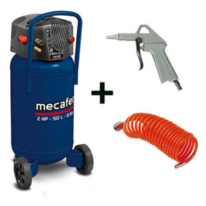 Compresseur vertical 1500 W 50 litres 2 HP 8 bars compact silencieux