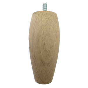Pied de lit olive brut H. 130 mm x Ø 60 mm