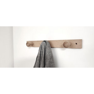 Porte-manteaux en hêtre brut 3 têtes