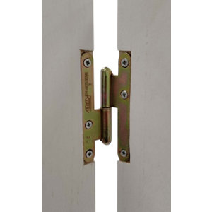 Paumelle de porte 110 x 55 mm bout rond gauche