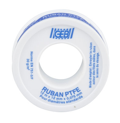 Ruban D'étanchéité Teflon 12mm X 12m