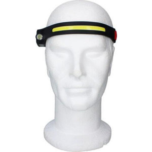 Lampe frontale LED rechargeable noire et rouge