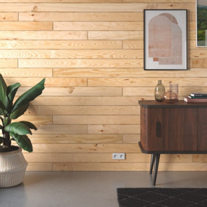 Lambris en bois de pin maritime noueux L. 2 m l. 10 cm Ép. 10 mm