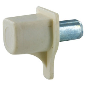 24 taquets d'étagères en plastique tige acier Ø 5 mm