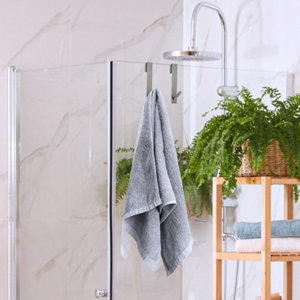 Patère de paroi de douche en inox L. 17,8 cm x H. 3 cm x P. 30 cm