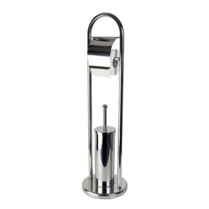 Serviteur WC chromé -  P. 22 cm x H. 80 cm