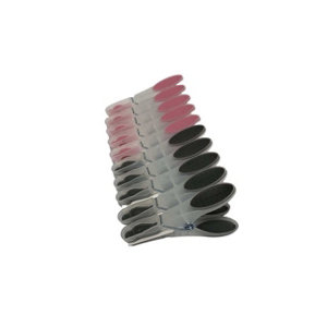 Lot de 10 pinces à linge soft bi-matière 8 cm silicone