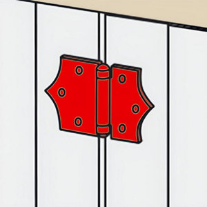 Charnière décorative en acier bichromaté noire l. 130 mm