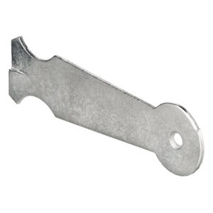 Patte à scellement avec tête ronde en acier zingué blanc L. 160&nbsp;mm 160 mm