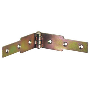 Charnière à congé en acier bichromaté - Blanc - H. 50 x l. 3,5 x Prof. 300 mm