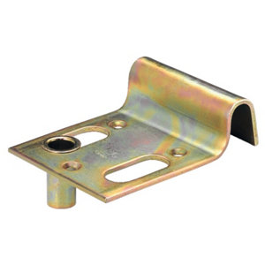 Sabot de portail à visser en acier bichromaté