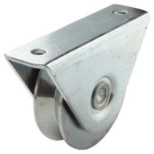 Roue gorge V en zinc blanc Ø 80 mm