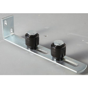 Guide à visser 2 olives en acier zingué blanc