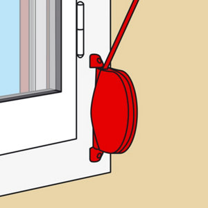 Enrouleur de sangle blanc pour volet roulant L. 5 m