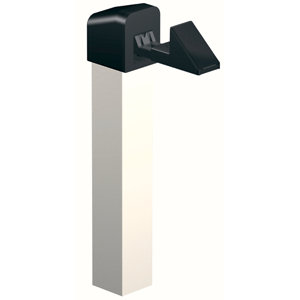 Arrêt portail en PVC avec ressort de couleur blanche