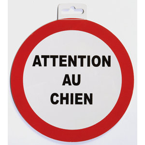 Panneau "attention au chien"