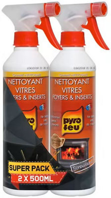 Nettoyant vitres foyers et inserts en flacon de 500 ml vendu par 2 - vue 2
