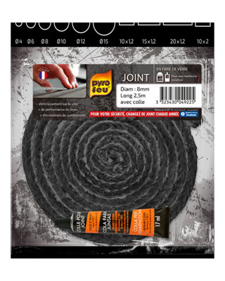 Joint en fibres de verre pour foyers et inserts Ø 8 mm - vue 1