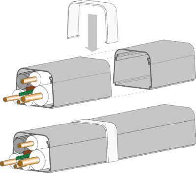 Connecteur pour goulotte 80 x 60 mm spécial climatiseur fixe Autogyre - vue 1
