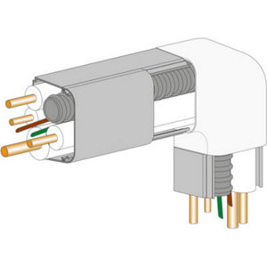 Coude à plat 90° pour goulotte spécial climatiseur - 80 x 60 mm - Autogyre