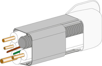 Armorce pour goulotte 80 x 60 mm spécial climatiseur fixe Autogyre - vue 1