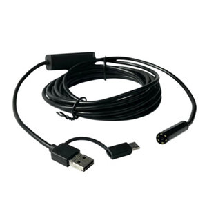 Caméra d’inspection warterproof 3,5M noire avec câble 350 cm pour smartphone