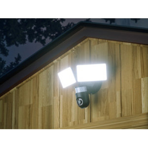 Caméra de surveillance extérieure Wi-Fi Full HD 1080p avec projecteur LED