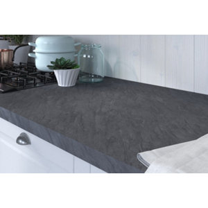 Plan de travail en particules stratifié anthracite GALAXIE - L.180 x Ep.2,8 cm