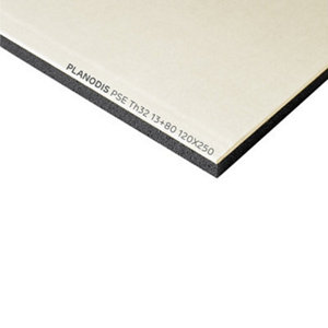 Doublage plaque de plâtre + polystyrène TH 32** - L. 2,50 x l. 1,20 m x Ép. 13 + 80 mm