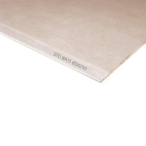 Plaque de plâtre BA13 Standard NF - L.2,50 x l.0,60m x Ep.13mm