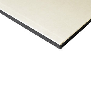 Doublage isolant plaque de plâtre BA10 et polystyrène expansé gris 120x250 cm