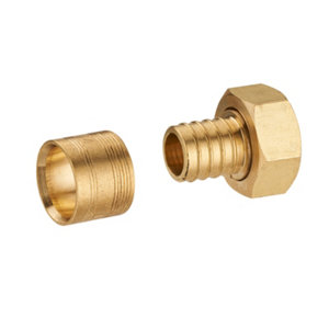 Raccord droit à glissement PER 1/2" D12 - Lot de 10 pièces