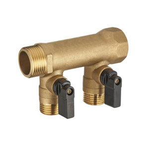 Collecteur Ecrou libre Femelle - Mâle 20x27 - 2 départs à Vannes 15x21