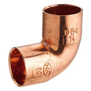 2 coudes cuivre pour tube cuivre - Ø 12 mm embouts F petit rayon 90 °