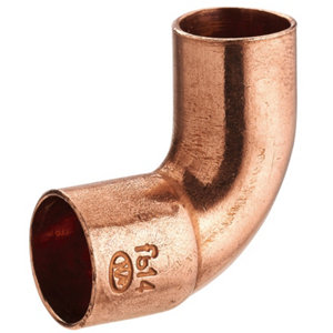 2 coudes pour tube cuivre Ø 14 mm avec embouts M/F angle 90 °
