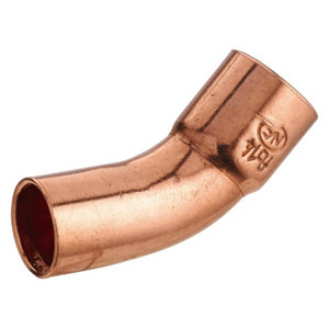 2 coudes cuivre pour tube cuivre - Ø 14 mm embouts M/F angle 45 °