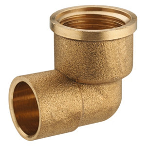 2 coudes fer cuivre embouts F 15x21 mm pour tube cuivre Ø 12 mm