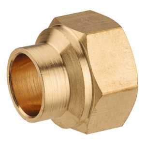 Tube et raccord en fer/cuivre de Ø 12 mm type manchons femelles 15x21 mm