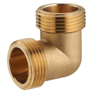 2 coudes à visser en laiton - 90 ° M/M 12 x 17 mm