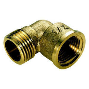 2 coudes à visser en laiton - 90 ° M/F 15 x 21 mm