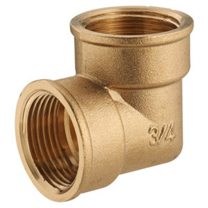 2 coudes à visser en laiton - 90 ° F/F 20x27 mm