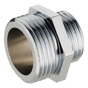 2 mamelons en laiton avec embout M 15 x 21 mm et 12 x 17 mm