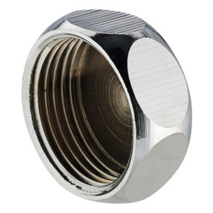 Bouchon femelle à visser en laiton chromé 15x21 mm