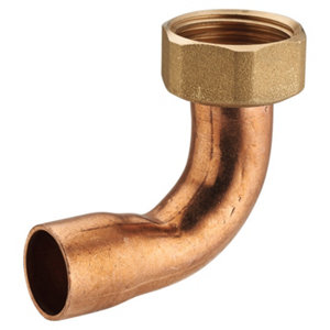 2 raccords coudés 90 ° laiton pour tube cuivre Ø 12 embout F 12 x 17 mm