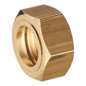 2 écrous en cuivre pour collet battu - Ø 16 mm 6 pans 12x17 mm