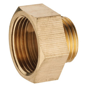 2 mamelons réduits en laiton avec embout F 20 x 27 mm et embout M 15 x 21 mm