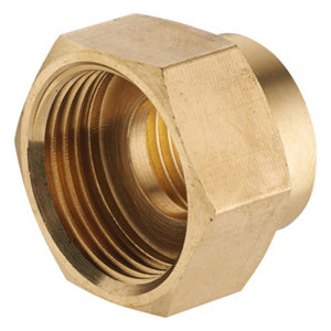 2 mamelons réduits à butée en laiton avec embouts F 15 x 21 mm et 12 x 17 mm