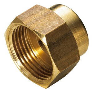2 mamelons réduits à butée en laiton avec embouts F 20 x 27 mm et 15 x 21 mm
